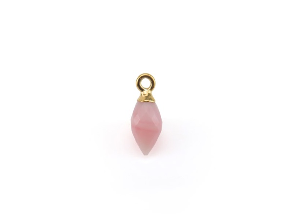 Gold Vermeil Pink Opal Marquise Charm 13mm