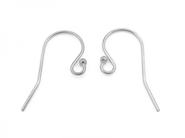 Sterling Silver Ball End Ear Wire ~ PAIR