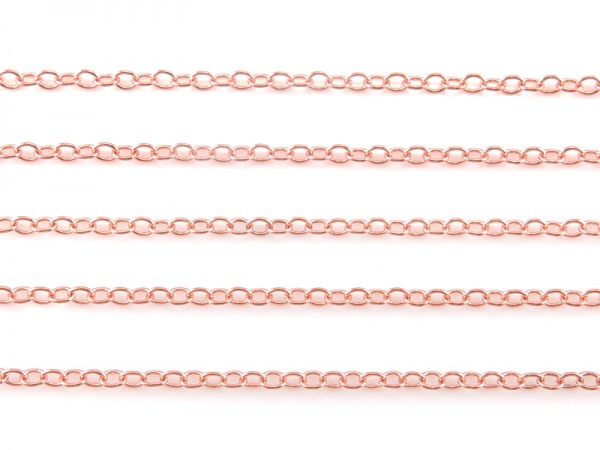 Rose Gold Filled Cable Chain 2 x 1.6mm ~ by the Foot