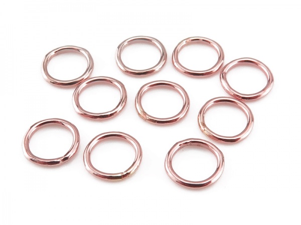 Rose Gold Filled Closed Jump Ring 6mm ~ 20ga ~ Pack of 10