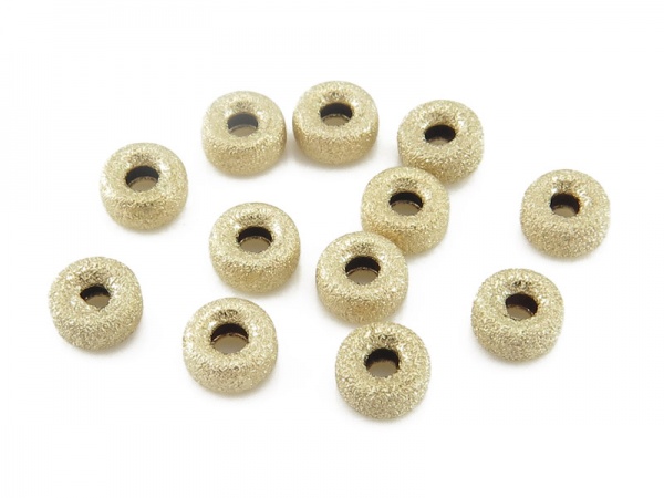 Gold Filled Stardust Rondelle Bead 4mm