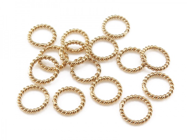Gold Filled Twisted Closed Jump Ring 5mm ~ Pack of 10