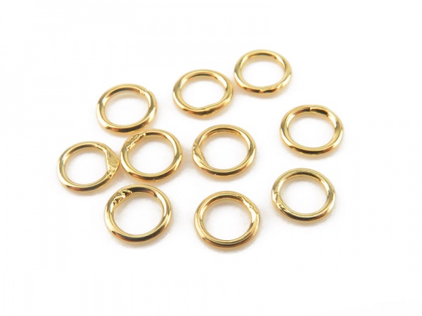 Gold Vermeil Closed Jump Ring 4mm ~ Pack of 10