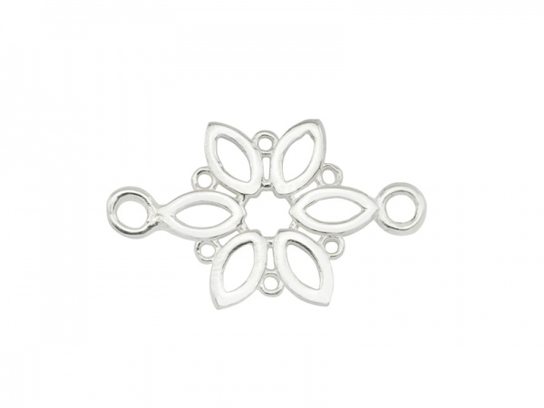 Sterling Silver Flower Connector 18.5mm