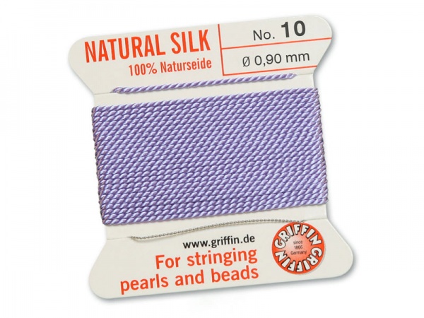 Griffin Silk Beading Thread & Needle ~ Size 10 ~ Lilac