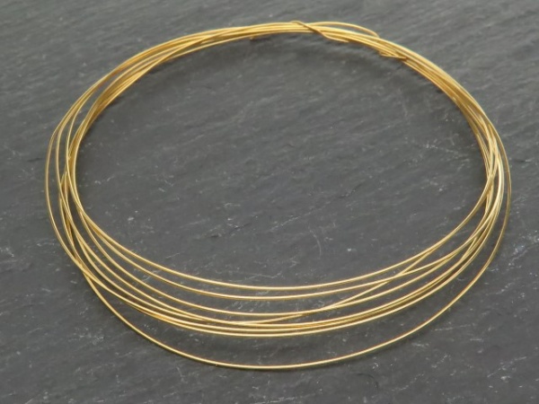 Gold Vermeil Wire ~ 24 gauge (0.5mm) ~ Soft ~ Round ~ 5ft