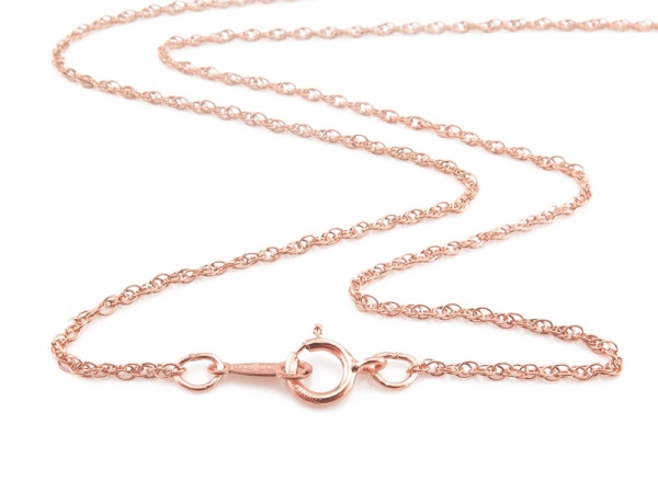 Rose Gold Filled Rope Chain Necklace with Spring Clasp ~ 18''