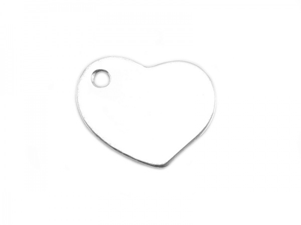 Sterling Silver Heart Charm 9mm