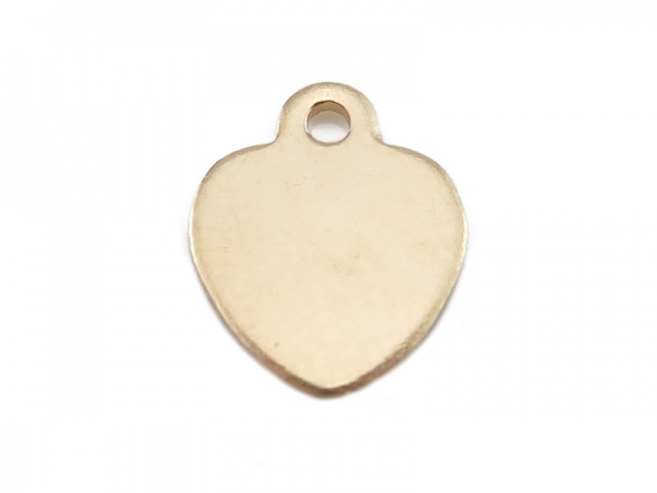 Gold Filled Heart Tag 9mm