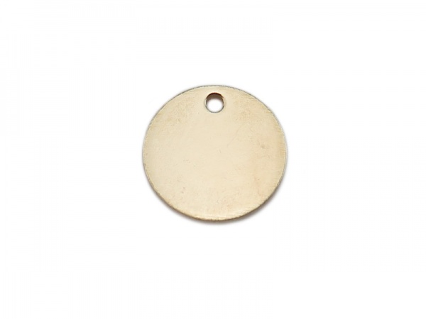 Gold Filled Round Tag 9mm (Thick) ~ Optional Engraving