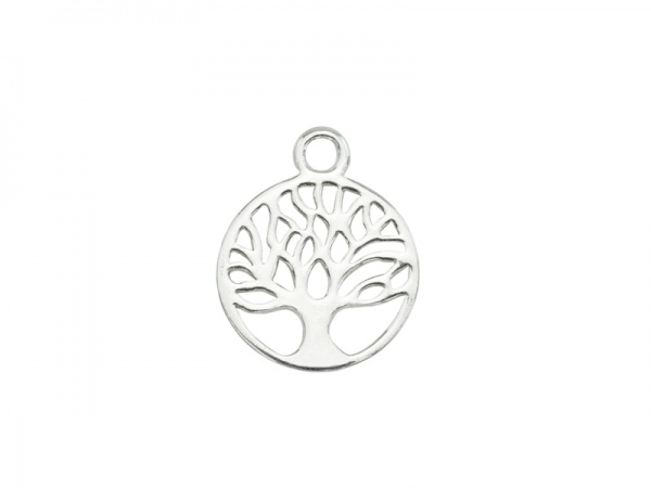 Sterling Silver Tree of Life Charm 13mm