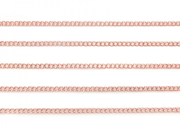 Rose Gold Filled Curb Chain 2mm x 1.5mm ~ by the Foot