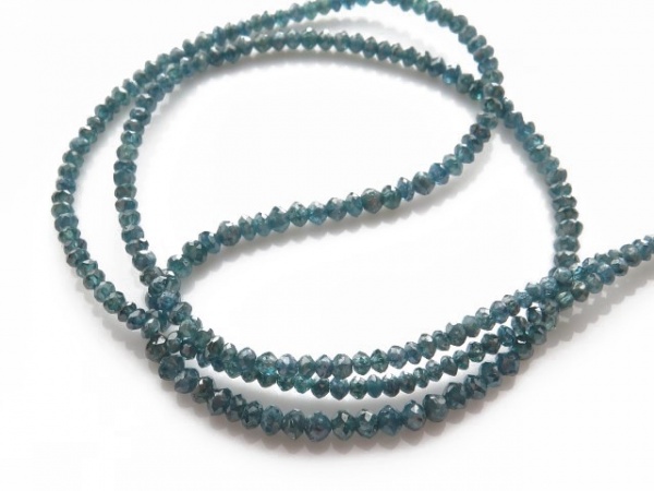 Blue Diamond Faceted Beads 1.75-2.75mm ~ 15.5'' Strand