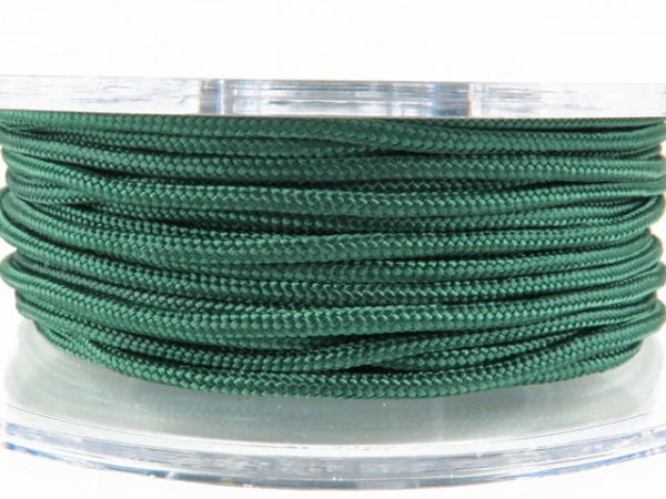 Griffin Braided Nylon Cord ~ 1.5mm ~ Dark Green ~ 10 metres