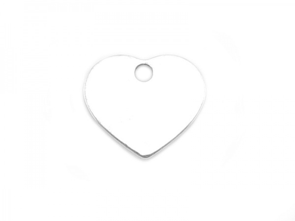 Sterling Silver Heart Charm 7mm