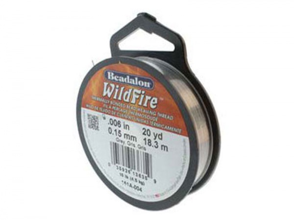 Beadalon Wildfire 0.006'' (0.15mm) - Grey - 18 metres