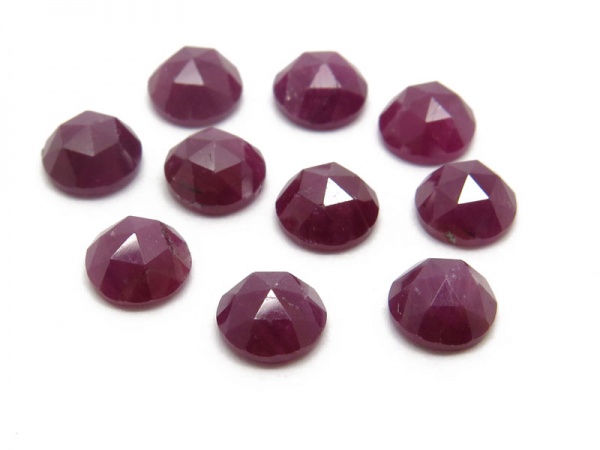 Ruby Rose Cut Round Cabochon ~ Various Sizes