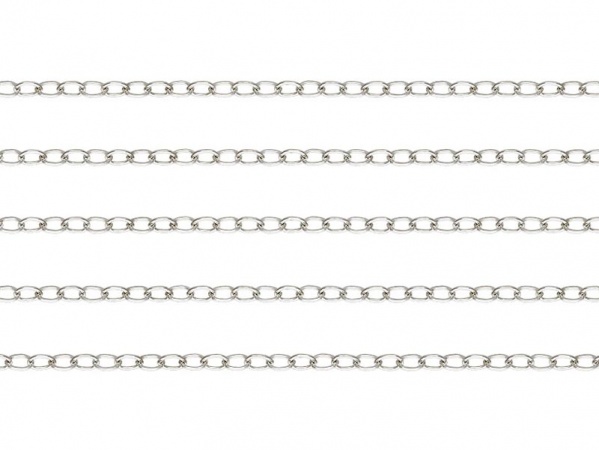 Sterling Silver Flat Cable Chain 1.8mm x 1.3mm ~ by the Foot