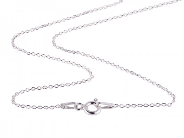 Sterling Silver Cable Chain (1.5mm) Necklace with Spring Clasp ~ 19.25''
