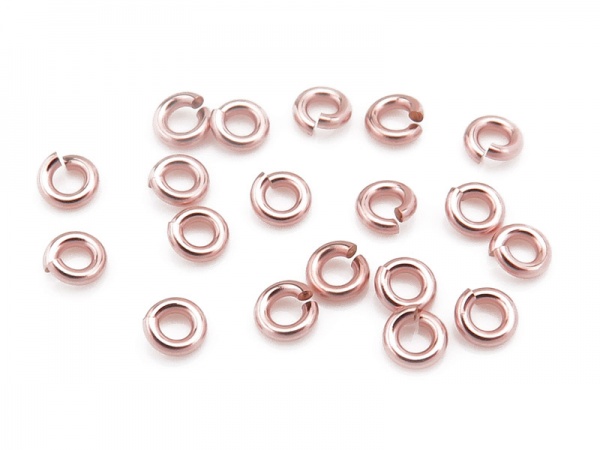 Rose Gold Filled Open Jump Ring 3mm ~ 20ga ~ Pack of 20