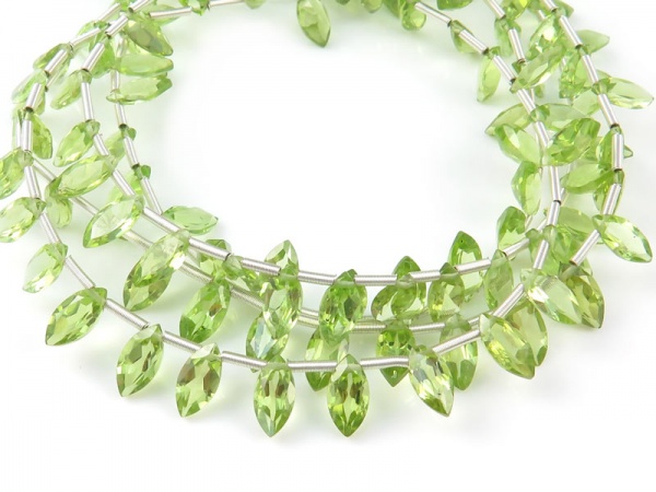 AAA Peridot Faceted Marquise Briolettes 8mm