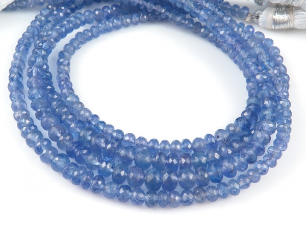 AA Tanzanite Micro-Faceted Rondelles  ~ Various Sizes ~ 8'' Strand