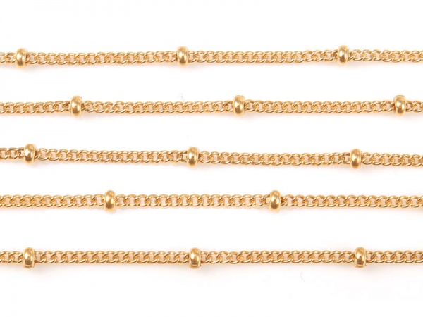 Gold Filled Satellite Chain 1.5 x 1.2mm (16mm ball spacing) ~ by the Foot
