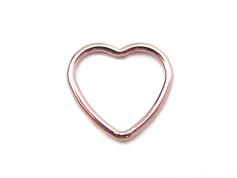 Rose Gold Filled Heart Connector 10mm