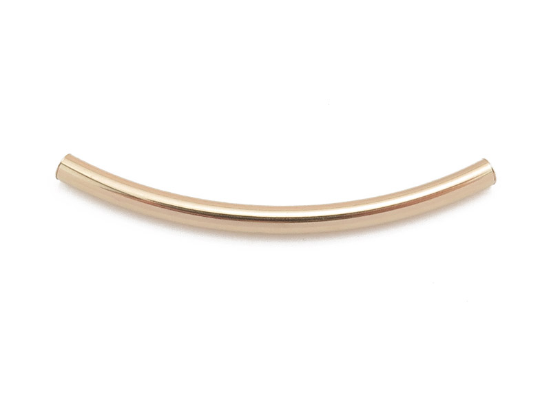Gold Filled Curved Tube 30mm x 2mm