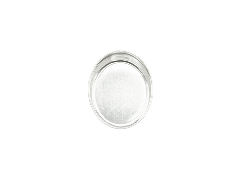 Sterling Silver Oval Bezel Cup Setting 10mm x 8mm