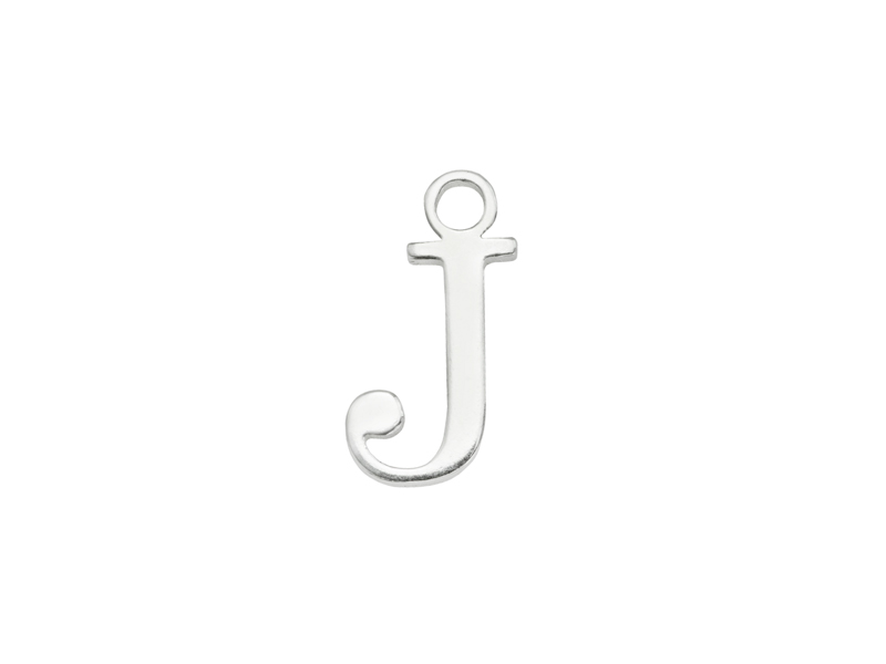Sterling Silver Alphabet Charm ~ J
