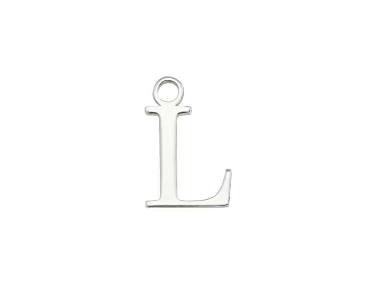 Sterling Silver Alphabet Charm ~ L