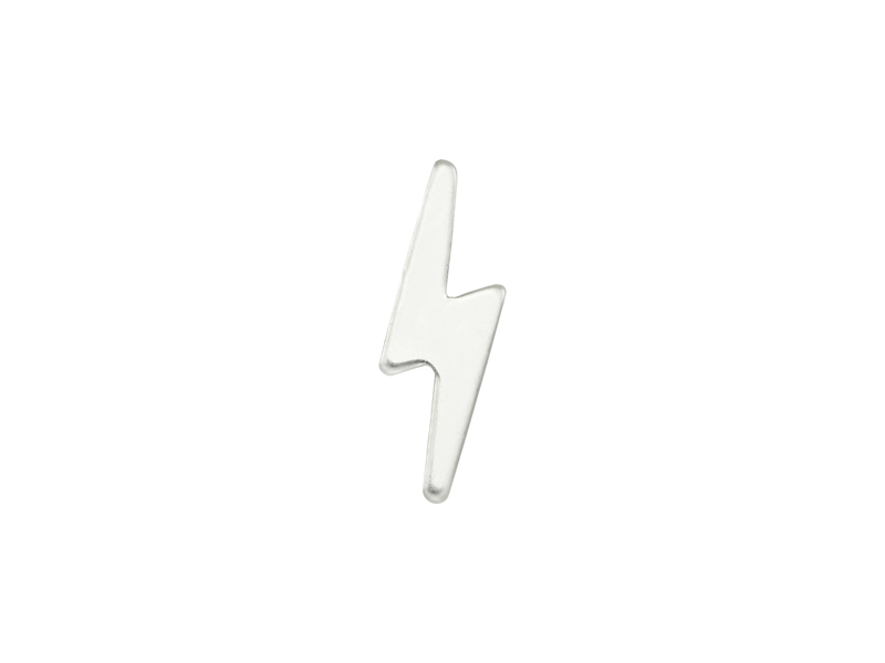 Sterling Silver Lightning Solderable Accent 11.25mm