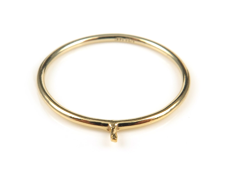 Gold Filled Stacking Ring with Peg ~ Size J