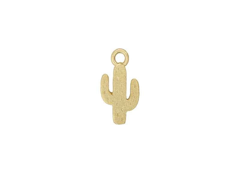 Gold Vermeil Cactus Charm 11mm