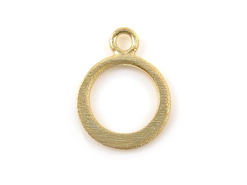 Gold Vermeil Circle Charm 11.5mm