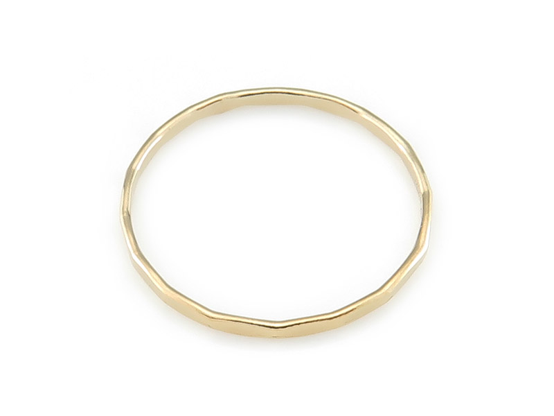 Gold Filled Hammered Stacking Ring ~ Size P