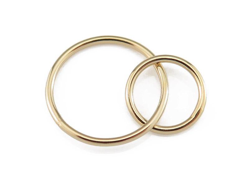 Gold Filled Double Circle Connector 15mm & 10mm