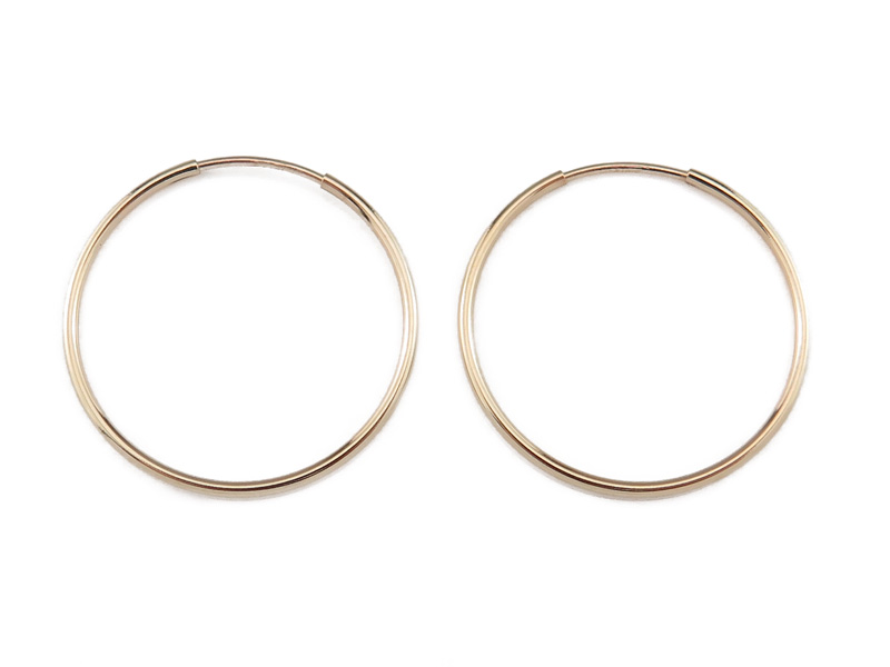 Gold Filled Earring Hoop 24mm ~ PAIR