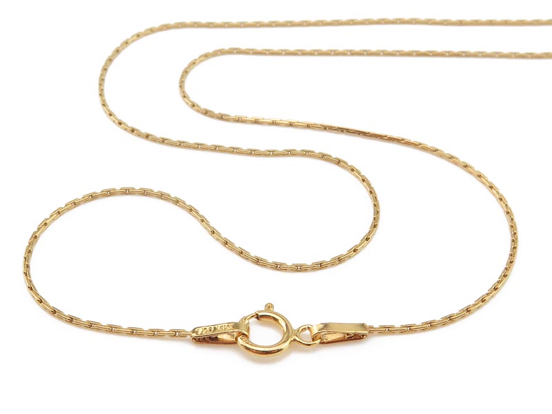 Gold Filled Beading Chain Necklace with Spring Clasp ~ 20''