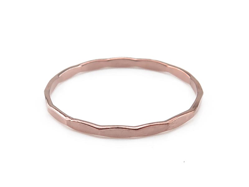 Rose Gold Filled Hammered Stacking Ring ~  Various Sizes