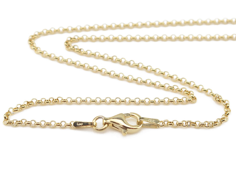 Gold Vermeil Belcher Chain (1.75mm) Necklace with Clasp 15.75''