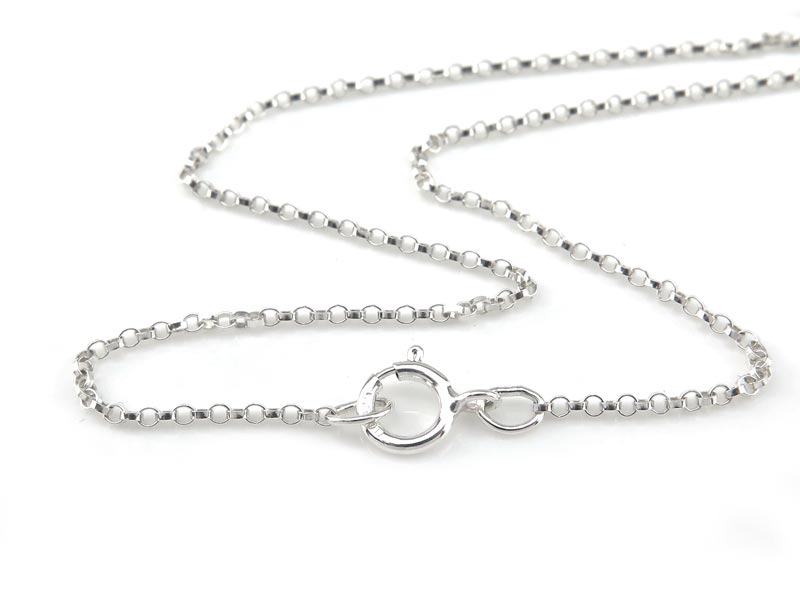 Sterling Silver Rolo Chain (1.3mm) Necklace with Spring Clasp ~ 18''
