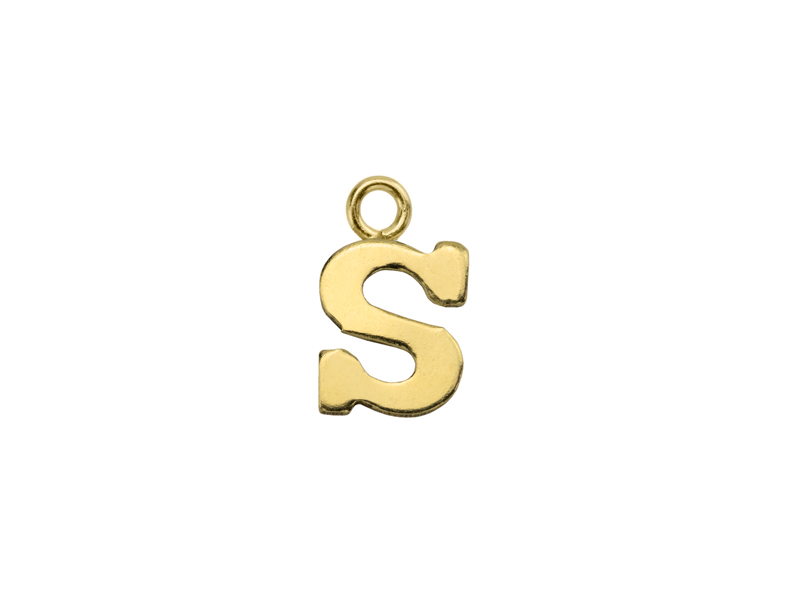 Gold Filled Alphabet Charm ~ S