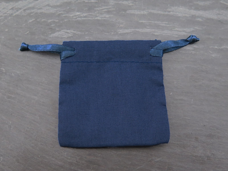 Cotton Drawstring Bag 7cm x 7cm ~ Navy