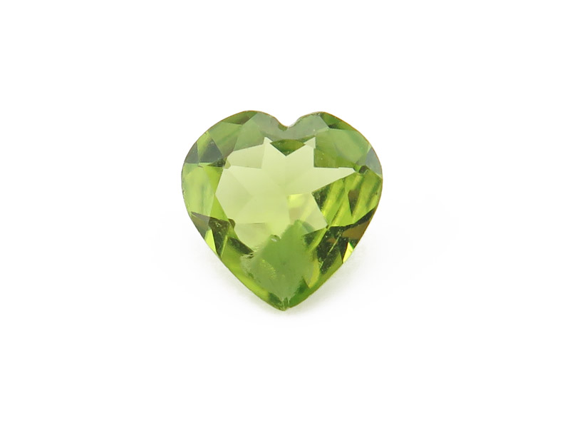 Peridot Faceted Heart ~ Various Sizes