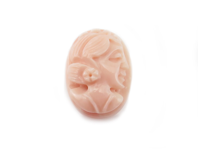 Pink Coral Cameo 20mm