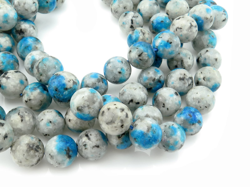 K2 Granite Smooth Round Beads 10-10.5mm ~ 15'' Strand
