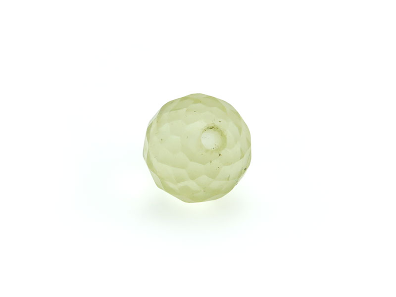 Lemon Quartz Micro-Faceted Round Ball 6mm ~ Half Drilled ~ SINGLE