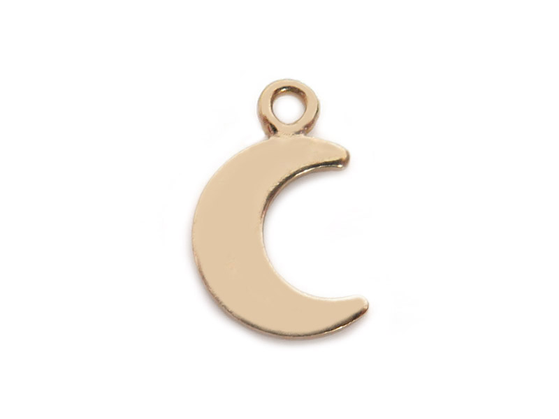 Gold Filled Crescent Moon Charm 8mm